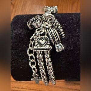 Premier Designs charm silver charm bracelet